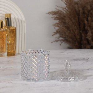 Органайзер для хранения, 1 секция, с крышкой, d=8,5x13,5 см, прозрачный