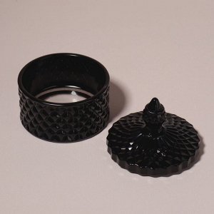 Органайзер для хранения, 1 секция, с крышкой, d=8,3x10,5 см, чёрный