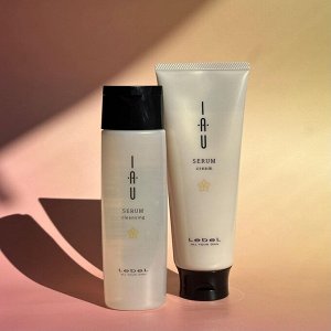 Набор для сухих и непослушных волос шампунь и крем: LEBEL IAU Serum cleansing 200 мл + LebeL IAU Serum Cream 200 мл.