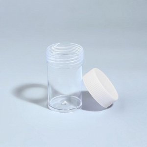 Баночка для хранения, 20 мл, белая, прозрачная