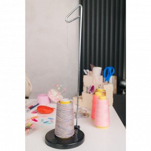 Органайзер-стойка для ниток, на подставке, 41x12x12 см, чёрный