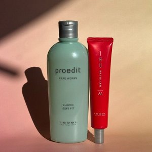 Набор для сухих и жестких волос: шампунь+крем-концентрат (LEBEL PROEDIT CARE WORKS SHAMPOO SOFT FIT 300 мл. и Lebel Cell Silky Lipid 5S, 40 мл.)