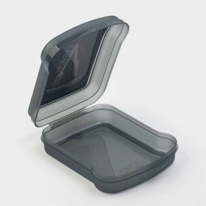 Контейнер для бутербродов Бытпласт, 17x13x4.2 см, пластик, чёрный