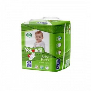 Одноразовые детские подгузники-трусики YokoSun Eco размер XL (12-20 кг), 10 шт.