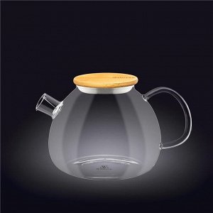 WILMAX Thermo Glass Заварочный чайник с деревянной крышкой 1200мл WL-888824/A