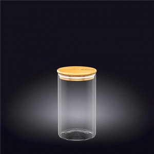 WILMAX Thermo Glass Банка для хранения с деревянной крышкой 1100мл WL-888505A