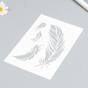 Трафарет пластиковый "Перья" 16х24 см