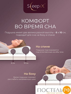 Подушки Sleep iX НАРИТА ОРТО, Анатомическая, 33х54 (Эргономичная)