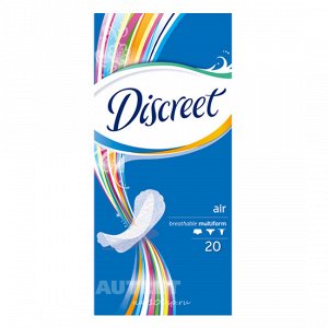 DISCREET Женские гигиенические прокладки на каждый день Air Multiform Single, 20 шт.