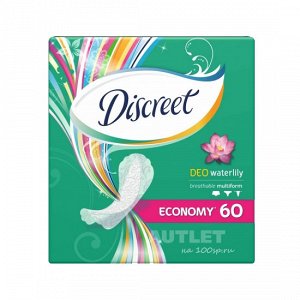 DISCREET Женские гигиенические прокладки на каждый день Deo Water Lily Multiform 60шт