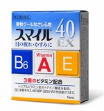 Капли для глаз LION Smile 40 EX Mild с витаминами А, В6, Е и охлаждающим эффектом