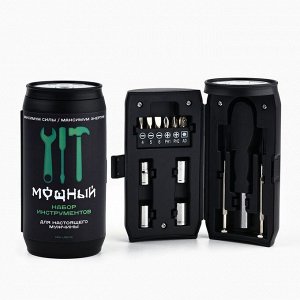 Подарочный набор инструментов в банке «Мощный», 13 предметов