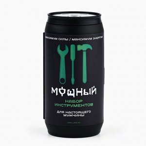 Подарочный набор инструментов в банке «Мощный», 13 предметов