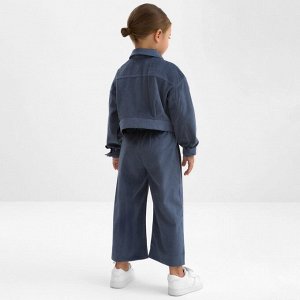 Костюм для девочки KAFTAN Velvet 32 (110-116 см), синий
