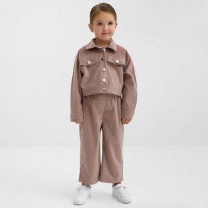 Костюм для девочки KAFTAN Velvet 34 (122-128 см), цвет кофе