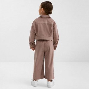 Костюм для девочки KAFTAN Velvet 34 (122-128 см), цвет кофе