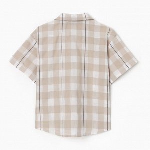 Рубашка для мальчика KAFTAN «Клетка» 32 (110-116 см)