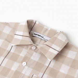 Рубашка для мальчика KAFTAN «Клетка» 32 (110-116 см)