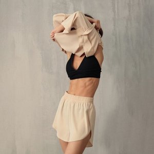 Комплект (сорочка, шорты) женская MINAKU:, Home collection цвет жемчужный.