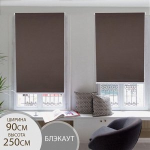 Штора рулонная «Нюд», 90x250 см, шоколадная