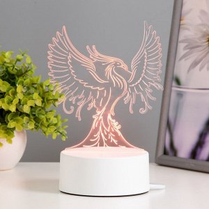 Светильник 3D RISALUX «Феникс», LED-ночник, RGB, от сети, 12x9.5x14.5 см