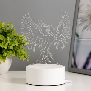 Светильник 3D ночник RISALUX «Феникс», LED RGB, от сети, 12?9.5?14.5 см