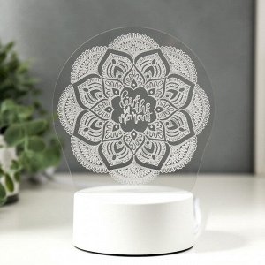Светильник 3D ночник RISALUX «Узор», LED RGB, от сети, 9.5?13?17 см