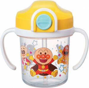 LEC Anpanman Clear Straw Mug - стаканчик с гибкой трубочкой
