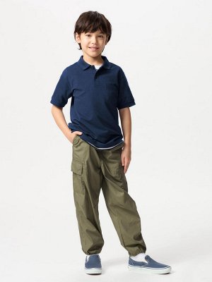 UNIQLO - детская рубашка-поло Dry Kanoko Pocketski с короткими рукавами
