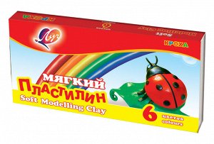 Пластилин мягкий Кроха 6 цветов