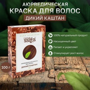 AASHA HERBALS Ayurvedic hair dye Wild chestnut аюрведическая краска для волос Дикий каштан 100г