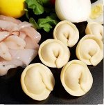 Домашние пельмени с кальмаром 500 гр. Ручная работа