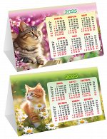 Настольный календарь-домик (складной) на 2025 год &quot;Кошки. Солнечный день&quot;