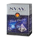 Чай SVAY &#039;Black Variety&#039; набор 4 вида 24 пирамидки