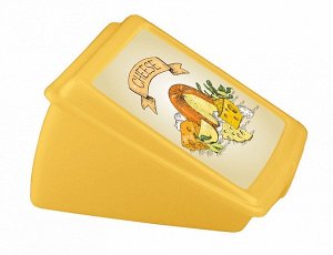 Контейнер для сыра с декором 135*120*75 ,1/32 желтый