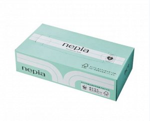 Nepia Японские Бирюзовые салфетки бумажные двухслойные Premium Soft 197х217 мм, 150 шт