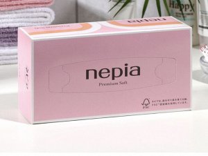 Nepia Японские Розовые салфетки бумажные двухслойные Premium Soft 197х217 мм, 150 шт