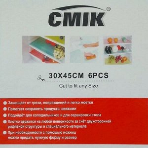 Набор (6 шт) ковриков для холодильника,  кухонных шкафов, 30 х 45 см