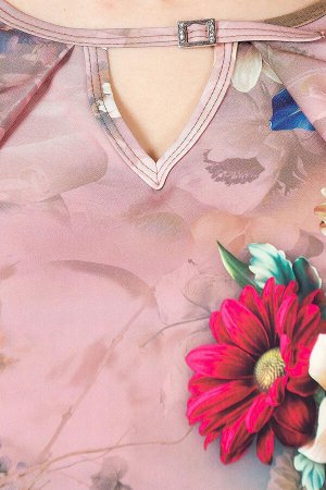 #69118 Платье Розовый/цветы
