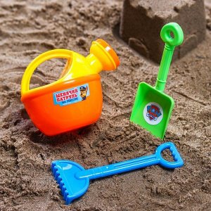 Набор для игры в песке: лейка, совок, грабли, PAW PATROL цвет МИКС, 180 мл
