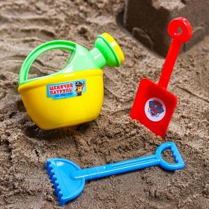 Набор для игры в песке: лейка, совок, грабли, PAW PATROL цвет МИКС, 180 мл