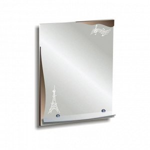 Зеркало «Париж», настенное, с полочкой, 49?68 см