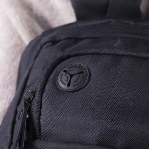 Рюкзак молодёжный, 2 отдела на молниях, наружный карман, 2 боковых кармана, цвет чёрный