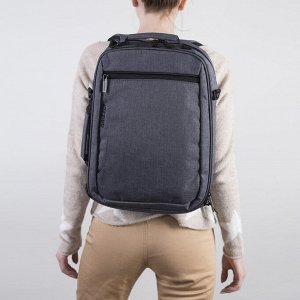 Рюкзак молодёжный, отдел на молнии, наружный карман, отдел для ноутбука, длинный ремень, цвет серый