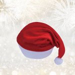 Новогодний колпак Деда Мороза бархатный