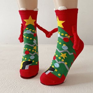 Новогодние носки с магнитом