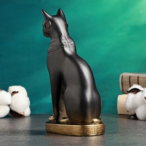 Фигурка гипс «Кошка египетская», бронза, 11x20x7 см