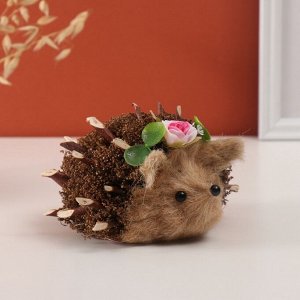 Фигурка «Ёжик с цветами», 15*10*9 см