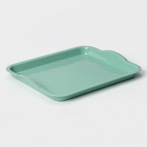 Поднос пластиковый, 25x29x3,2 см, цвет фисташковый