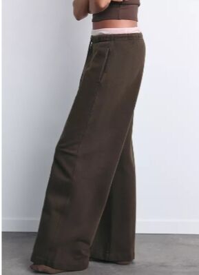 БРЮКИ STRAIGHT LEG ИЗ МЯГКОЙ ТКАНИ арт. 4174843, коричневый